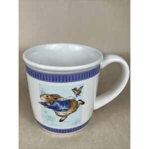 Wedgwood Peter Rabbit Mug 2001 Frederick Warne & Co. "Peter‎ ran and ran" GUC